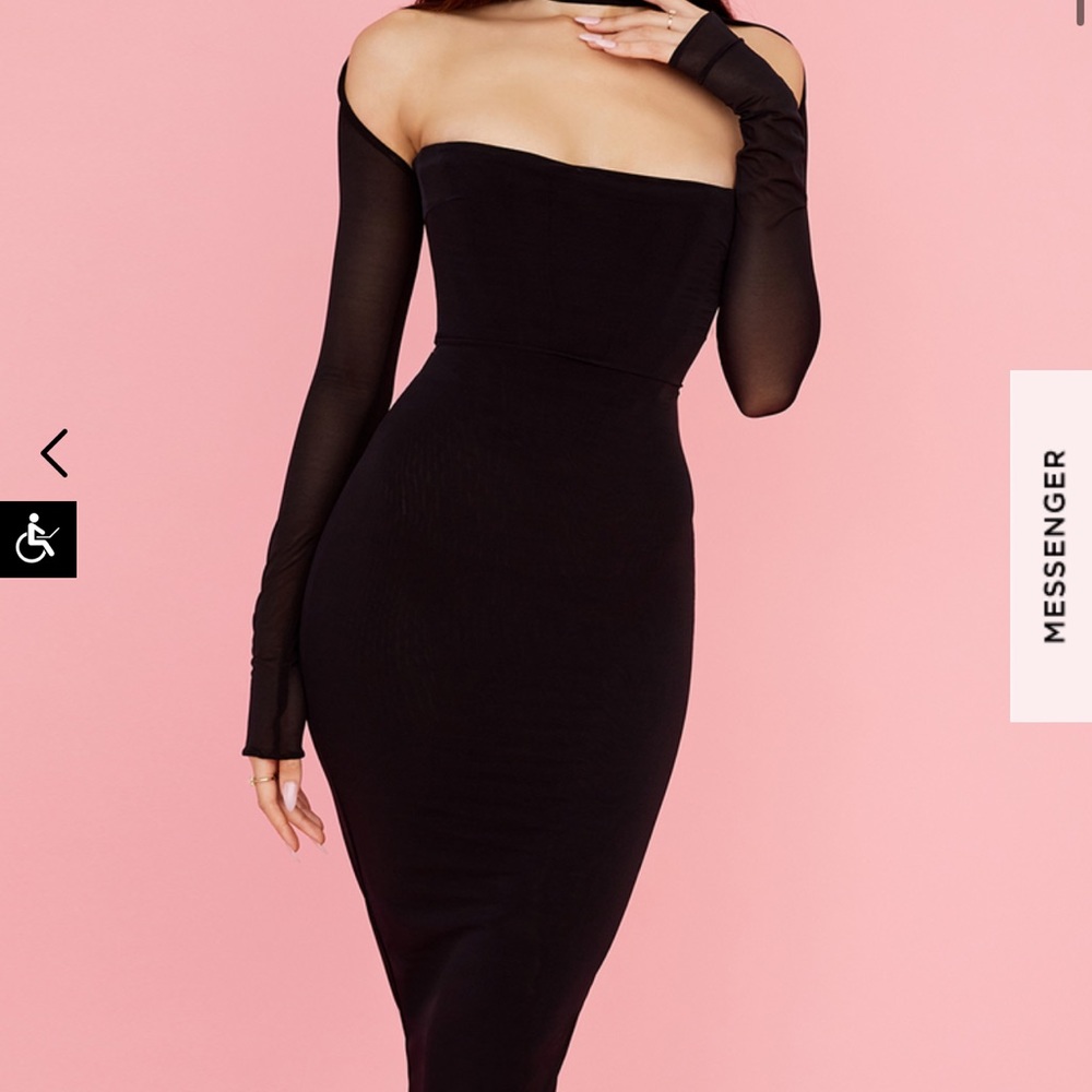 House of CB Dress - Milarose black mesh corset dress